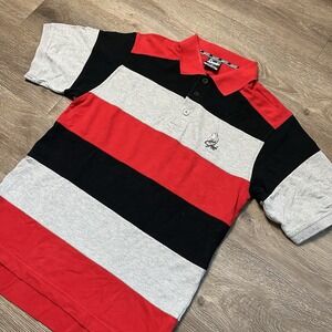 Vintage Slim Shady Ltd Polo Shirt Mens Size M Rap Promo Wide Striped Eminem Used